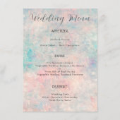 Wilde bloementeelt, Waterverf bruiloft Menu (Achterkant)