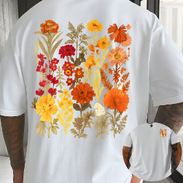 Wilde Bloementuin Esthetische Vintage Botanische K T-shirt