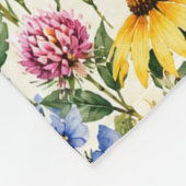 Wilde Bloementuin Fleece Deken (Hoek)