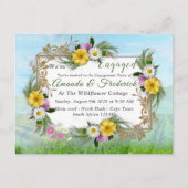 Wilde Bloementuin Onder een Zonnige Lucht Uitnodiging Briefkaart (Voorkant)