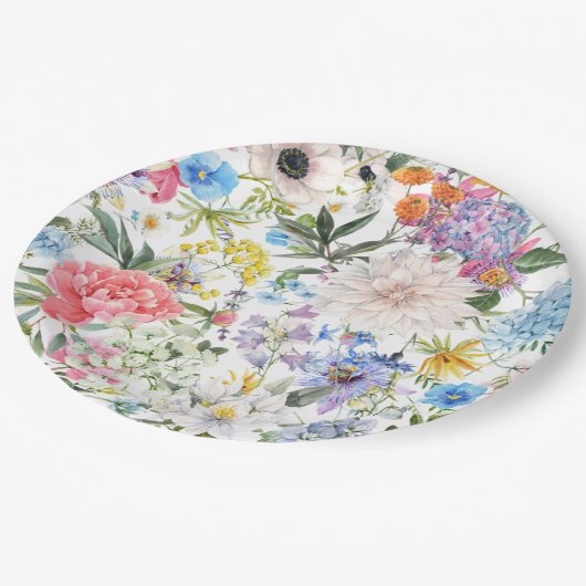 Wilde bloementuin Papier Bord (Gekanteld)