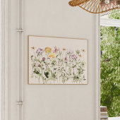 Wilde Bloementuin Poster