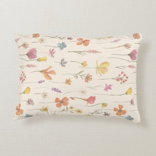 Wilde bloementuintuin Baby Gepersonaliseerde kusse Accent Kussen (Achterkant)