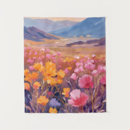 Wilde Bloemenveld | Bloemenschilderij Wandkleed