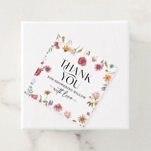 Wilde Bloemenveld Boho Favor Tag Bedankjes Labels (In situ)