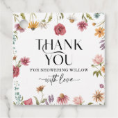 Wilde Bloemenveld Boho Favor Tag Bedankjes Labels (Voorkant)