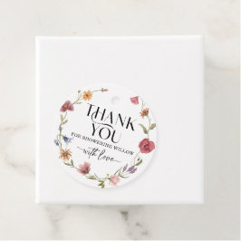 Wilde Bloemenveld Boho Favor Tag Bedankjes Labels