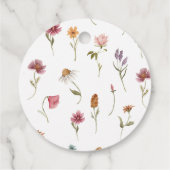 Wilde Bloemenveld Boho Favor Tag Bedankjes Labels (Achterkant)