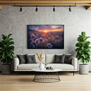 Wilde Bloemenveld Canvas Afdruk