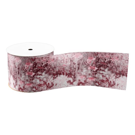 Wilde Bloemenveld Impressionisme-Mauve Grosgrain Lint (Spoel)