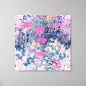 Wilde Bloemenveld Impressionisme -Roze Canvas Afdruk (Voorkant)