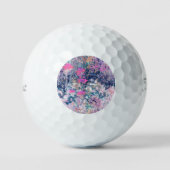 Wilde bloemenveld Impressionisme -Roze Golfballen (Voorkant)
