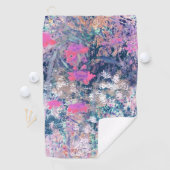 Wilde Bloemenveld Impressionisme -Roze Golfhanddoek (Insitu)