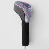 Wilde Bloemenveld Impressionisme -Roze Golfheadcover (Schuin)