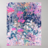 Wilde bloemenveld Impressionisme- Roze Poster (Voorkant)