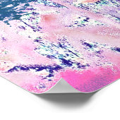 Wilde bloemenveld Impressionisme- Roze Poster (Hoek)