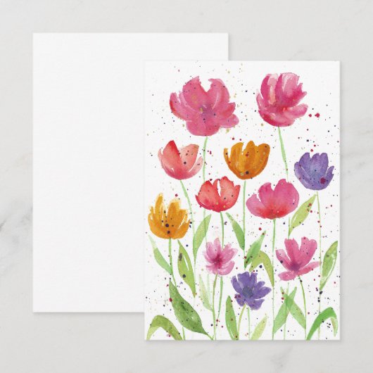 Wilde Bloemenveld Notitiekaart (Voorkant / Achterkant)