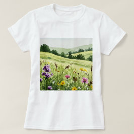 Wilde bloemenveld t-shirt