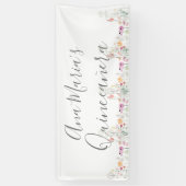 Wilde Bloemenveld Waterkleurtekening Spandoek (Verticaal)