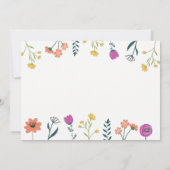 Wilde bloemenverjaardagsuitnodiging Girl Garden Fl Kaart (Achterkant)
