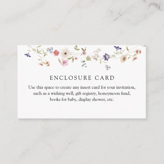 Wilde bloemenweide aangepaste kaart (Voorkant)