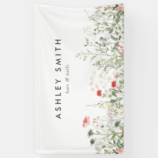 Wilde Bloemenweide Bedrijf Spandoek (Verticaal)