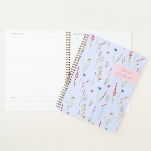 Wilde Bloemenweide Blauw Persoonlijk Planner (Display)