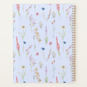 Wilde Bloemenweide Blauw Persoonlijk Planner (Achterkant)