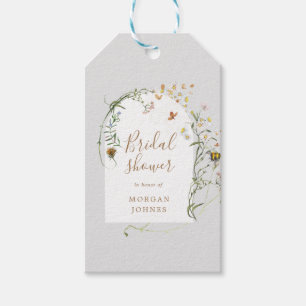 wilde bloemenweide bloem bruiloft cadeau tags cadeaulabel