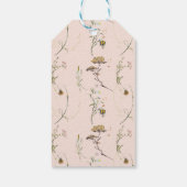 wilde bloemenweide bloem bruiloft cadeautags cadeaulabel (Achterkant)