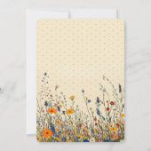 Wilde bloemenweide Boho baby shower Kaart (Achterkant)