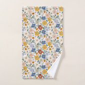 Wilde Bloemenweide Boho Patroon Bad Handdoek (Handdoek)