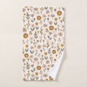 Wilde Bloemenweide Boho Patroon Bad Handdoek (Handdoek)