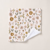 Wilde Bloemenweide Boho Patroon Bad Handdoek (Wasdoekje)