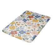 Wilde Bloemenweide Boho Patroon Badmat (Gekanteld)