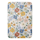 Wilde Bloemenweide Boho Patroon Badmat (Voorkant Verticaal)