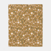 Wilde Bloemenweide Boho Patroon Fleece Deken (Voorkant)