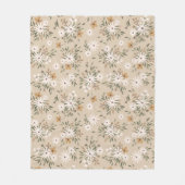 Wilde Bloemenweide Boho Patroon Fleece Deken (Voorkant)