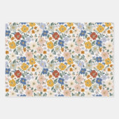 Wilde Bloemenweide Boho Patroon Inpakpapier Vel (Voorkant 3)