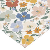 Wilde Bloemenweide Boho Patroon Korte Tafelloper (Hoek)