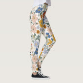Wilde Bloemenweide Boho Patroon Leggings (Rechts)