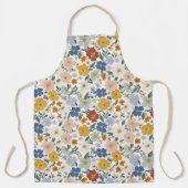 Wilde Bloemenweide Boho Patroon Schort (Voorkant)