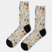 Wilde Bloemenweide Boho Patroon Sokken (Links)