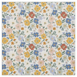 Wilde Bloemenweide Boho Patroon Stof