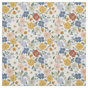Wilde Bloemenweide Boho Patroon Stof