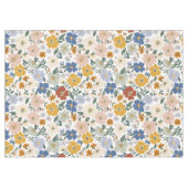 Wilde Bloemenweide Boho Patroon Tafelkleed (Voorkant (Horizontaal))