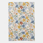 Wilde Bloemenweide Boho Patroon Theedoek (Verticaal)