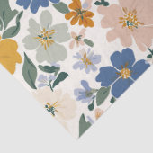 Wilde Bloemenweide Boho Patroon Tissuepapier (Detail)