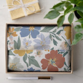Wilde Bloemenweide Boho Patroon Tissuepapier (Geschenk)