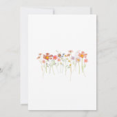 Wilde Bloemenweide Elegant Schrift Kaart (Achterkant)